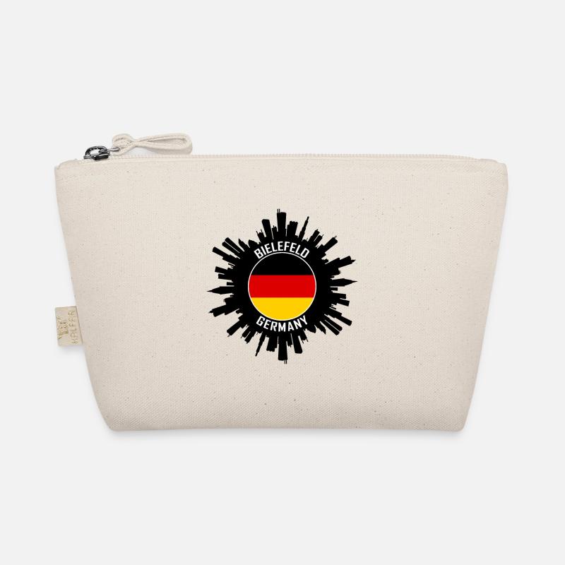 Bielefeld Skyline Germany Flag Travel Souvenir Organic Pouch