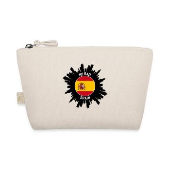 Bilbao Skyline Spain Flag Travel Souvenir - Organic Pouch - nature - Front