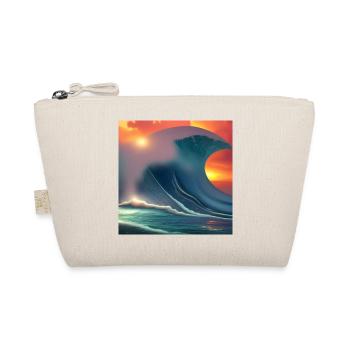 große Welle bei Sonnenuntergang - Bio-Täschchen - Natur - Vorne