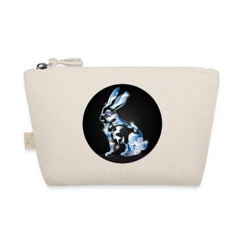 glass rabbit coloured in glass look - Organic Pouch - nature - Front