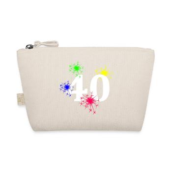 jubiläum, 40 feuerwerk sternenmuster - Bio-Täschchen - Natur - Vorne