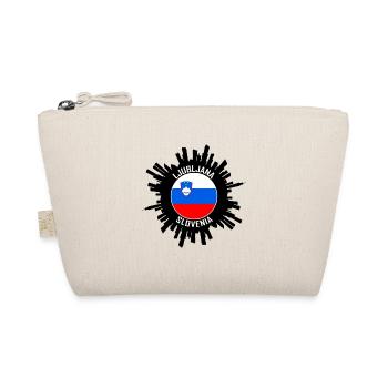 Ljubljana Skyline Slovénie Flag Souvenir de voyage - Trousse biologique - nature - Devant