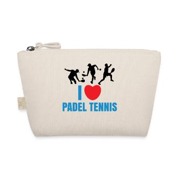 Padel-Tennis Herz ich liebe padel Statement Sport - Bio-Täschchen - Natur - Vorne