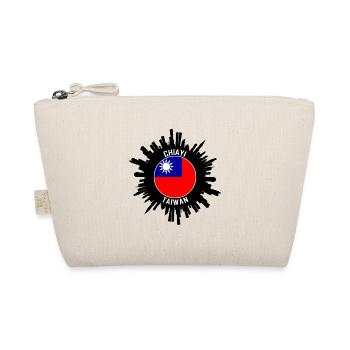 Chiayi Skyline Taiwan Flag Travel Souvenir - Organic Pouch - nature - Front