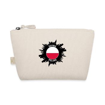 Gdynia Skyline Poland Flag Travel Souvenir - Organic Pouch - nature - Front