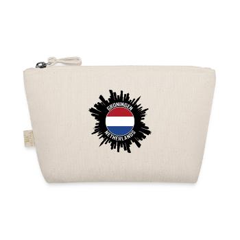 Groningen Skyline Netherlands Flag Travel Souvenir - Organic Pouch - nature - Front