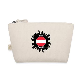Linz Skyline Austria Flag Travel Souvenir - Organic Pouch - nature - Front