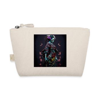 Geisha Dia muerta Floral Ebony – Geisha Zombie - Bio-Täschchen - Natur - Vorne