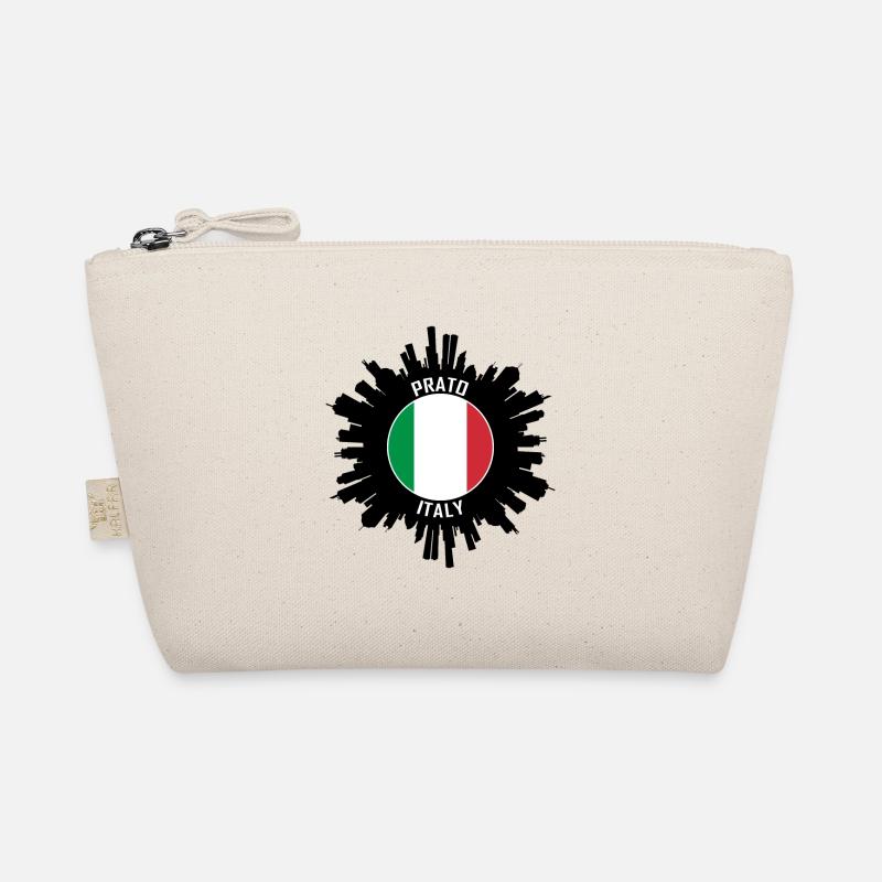 Prato Skyline Italien Flagge Reise Souvenir - Bio-Täschchen - Natur