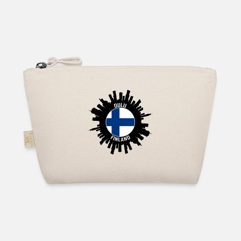 Oulu Skyline Finnland Flagge Reise-Souvenir - Bio-Täschchen - Natur
