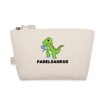 Dinosaurier Schläger Bälle Spruch Sport Padel - Bio-Täschchen - Natur - Vorne