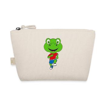 DINO - DINOSAURIER - SPORT - LAUFEN - FITNESS - Bio-Täschchen - Natur - Vorne