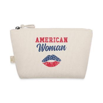 American Woman USA lips - Organic Pouch - nature - Front