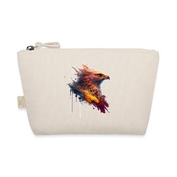 Roter Raubvogel mit gelben Augen, Adler Design - Bio-Täschchen - Natur - Vorne