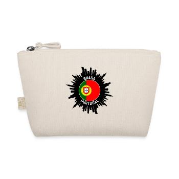 Braga Skyline Portugal Flagge Reise-Souvenir - Bio-Täschchen - Natur - Vorne