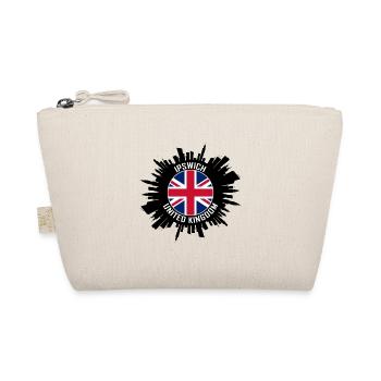 Ipswich Skyline UK Flagge Reise-Souvenir - Bio-Täschchen - Natur - Vorne