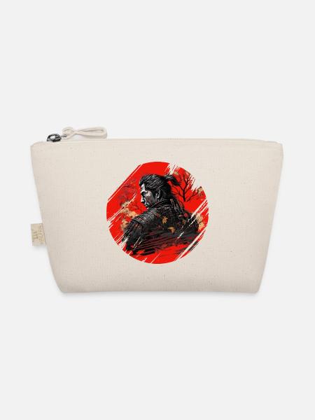 Samurai Japan Kultur - Bio-Täschchen - Natur - Vorne