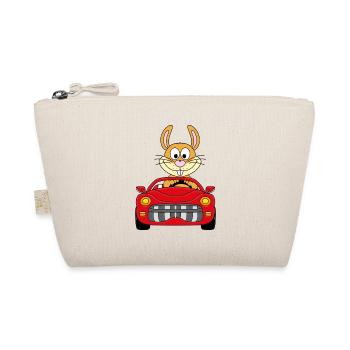 HASE - AUTO - CABRIO - TIER - TIERISCH - KANINCHEN - Bio-Täschchen - Natur - Vorne
