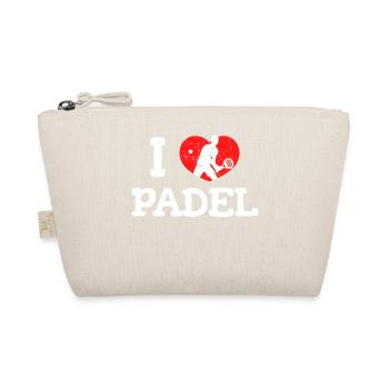 Player I Love Padel Statement Padel Game Heart - Organic Pouch - nature - Front