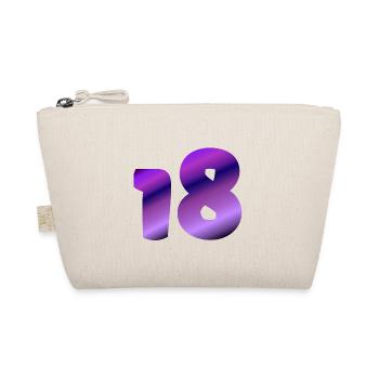 apparel geburtstag, 18 lilatöne farbverlauf - Bio-Täschchen - Natur - Vorne