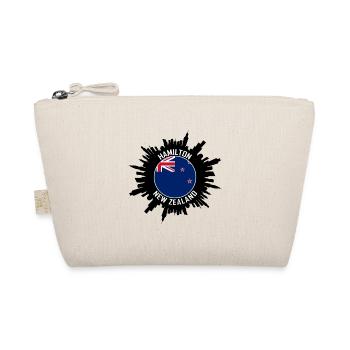 Hamilton Skyline Neuseeland Flagge Reise-Souvenir - Bio-Täschchen - Natur - Vorne