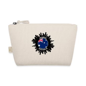 Ipswich Skyline Australia Flag Travel Souvenir - Organic Pouch - nature - Front