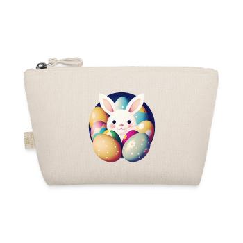 Easter bunny with Easter eggs - Organic Pouch - nature - Front