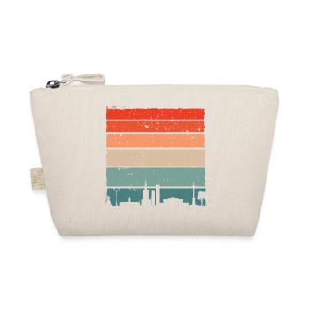Sunset Skyline T-Shirt mit Farbverlauf - Bio-Täschchen - Natur - Vorne