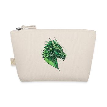Stilisierter, geometrischer Drache - Bio-Täschchen - Natur - Vorne