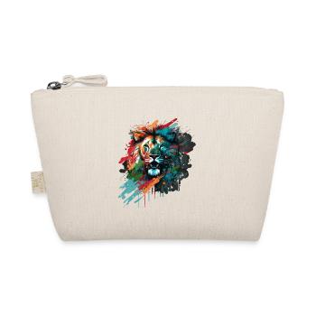 Beautiful colorful lion head with splash - Organic Pouch - nature - Front