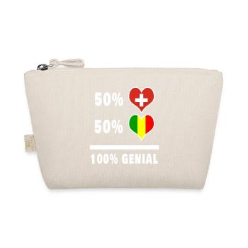 Mali and Switzerland 100% Genial Flag - Organic Pouch - nature - Front