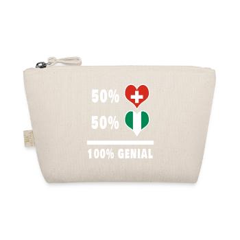 Nigeria and Switzerland 100% Awesome Flag - Organic Pouch - nature - Front