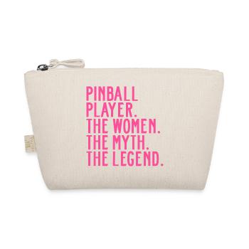 Pinball Flippern Pinballspielerin Sprüche Lustige - Bio-Täschchen - Natur - Vorne
