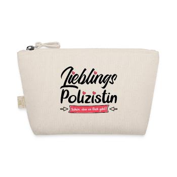Polizistin Abschied Abschiedsgeschenk für Kollegin - Bio-Täschchen - Natur - Vorne