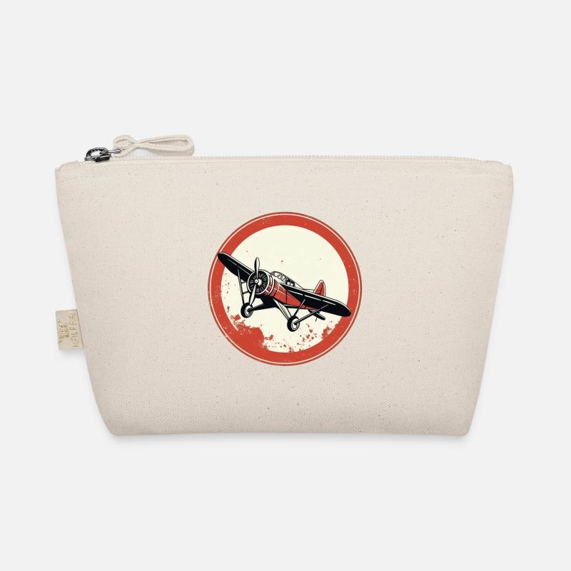 Airplane Retro Propeller Organic Pouch