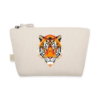 Stilisierter Tiger, geometrisch - Bio-Täschchen - Natur - Vorne