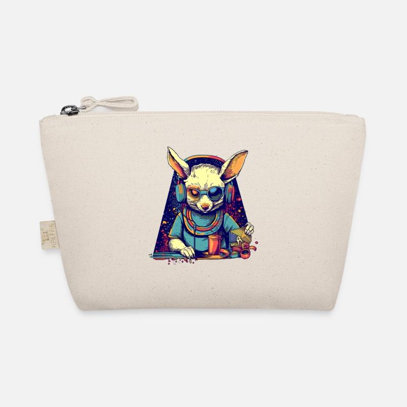 Cooler Hase als DJ mit kaputter Sonnenbrille Bio-Täschchen