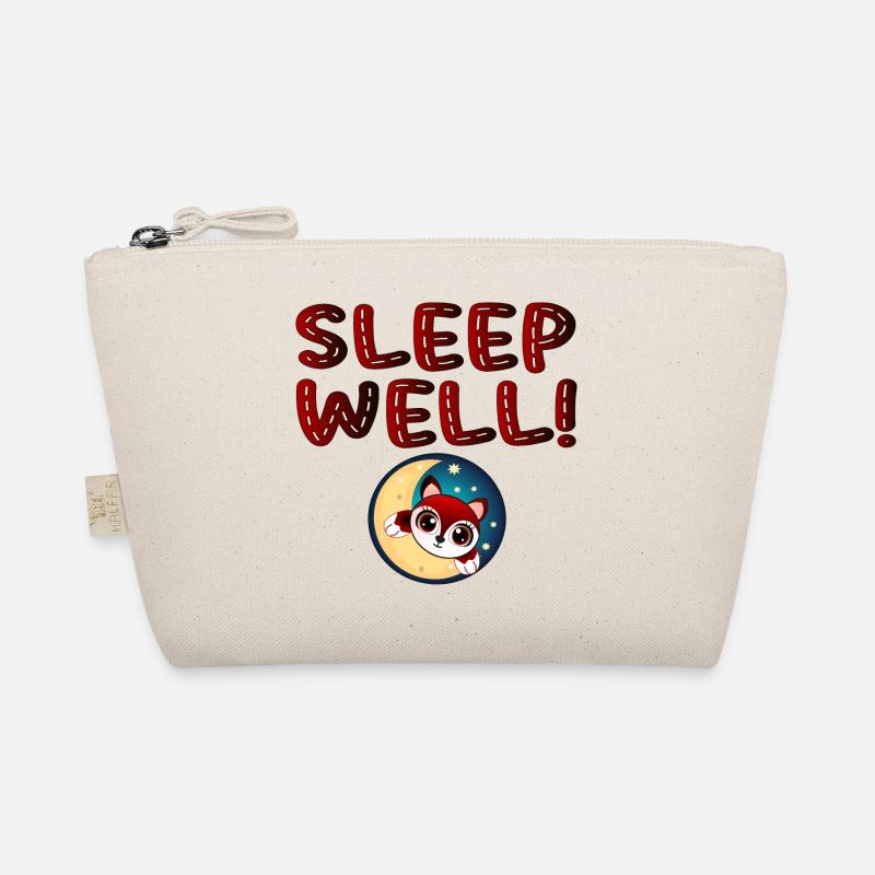 Schlafen Sie gut - Sleeping FOX at the Moon - Tier Bio-Täschchen