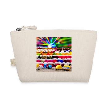 toys at sunny sea shore - Organic Pouch - nature - Front