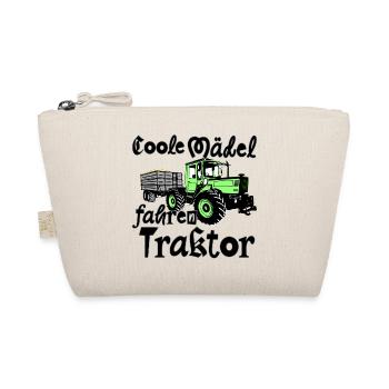 Coole Mädel fahren Traktor - MB Trac - Unimog - Bio-Täschchen - Natur - Vorne