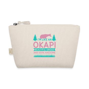 Okapi wild giraffes design - Organic Pouch - nature - Front