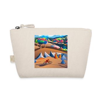 bike in sunny mountains - Organic Pouch - nature - Front