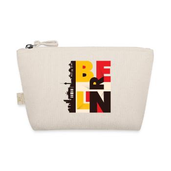 Berlin Skyline Deutschland Stadt Schwarz Rot Gold - Bio-Täschchen - Natur - Vorne