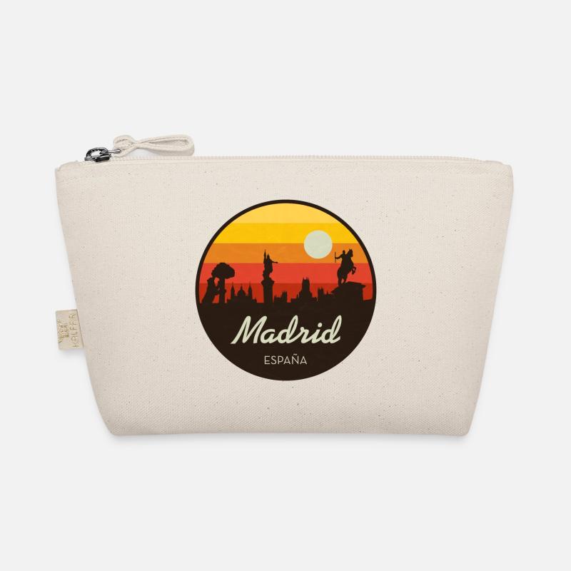 Madrid Sunset Skyline Retro Organic Pouch