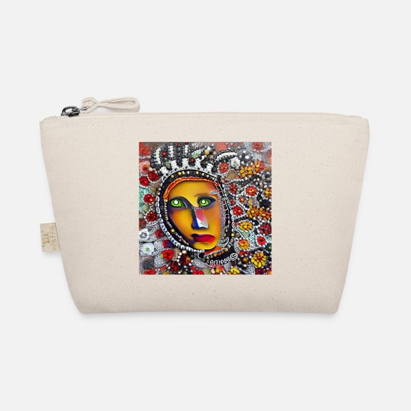 Abstract face Organic Pouch