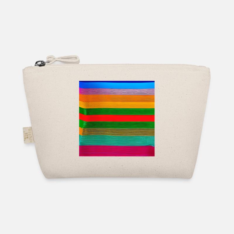 horizontal thick strips of crazy colours Organic Pouch