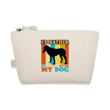 Bluetick Coonhound Dog Silhouette Retro Sunset - Organic Pouch - nature - Front