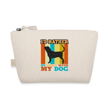 Bluthund Hund Liebhaber Silhouette Vintage Sonnenuntergang - Bio-Täschchen - Natur - Vorne