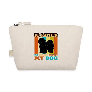 Bolognese Dog Lover Silhouette Vintage Sunset - Trousse biologique - nature - Devant