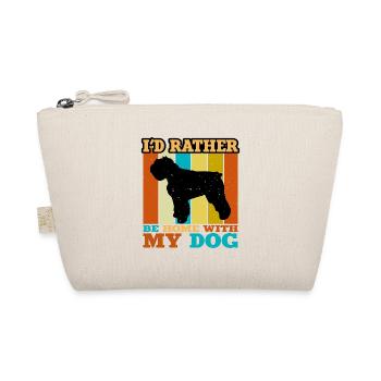 Bouvier Des Flandres Dog Silhouette Retro Coucher de Soleil - Trousse biologique - nature - Devant